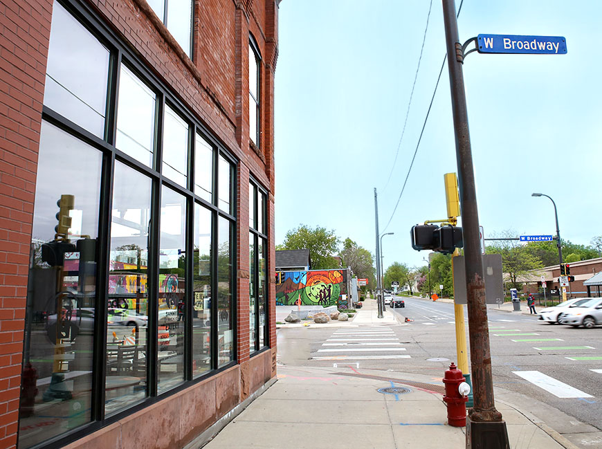 A business area in Minneapolis