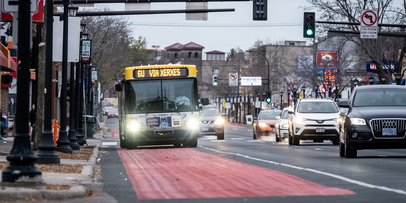 Bus on Hennepin Ave. South