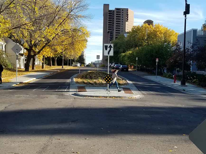 Parkway paving program in autumn