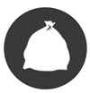garbage bag tied securely