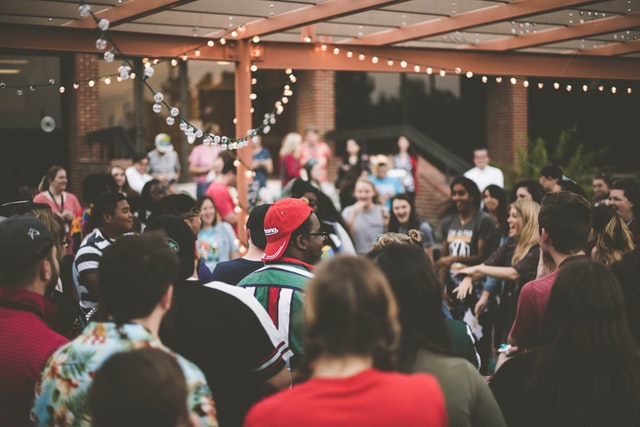 People at a street event