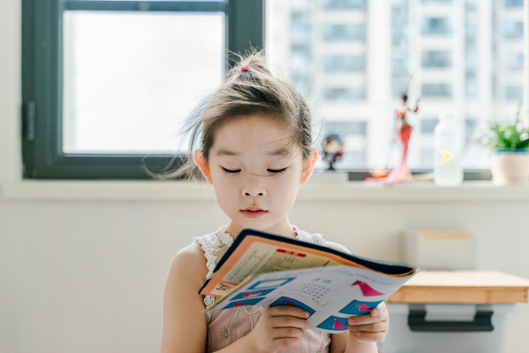 Young girl reading