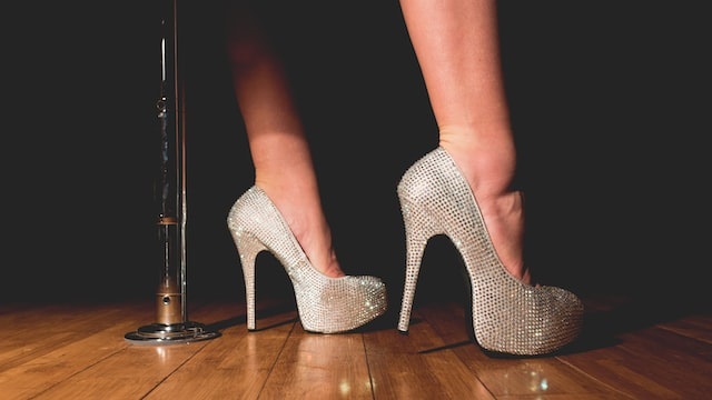 shoes of an exotic dancer