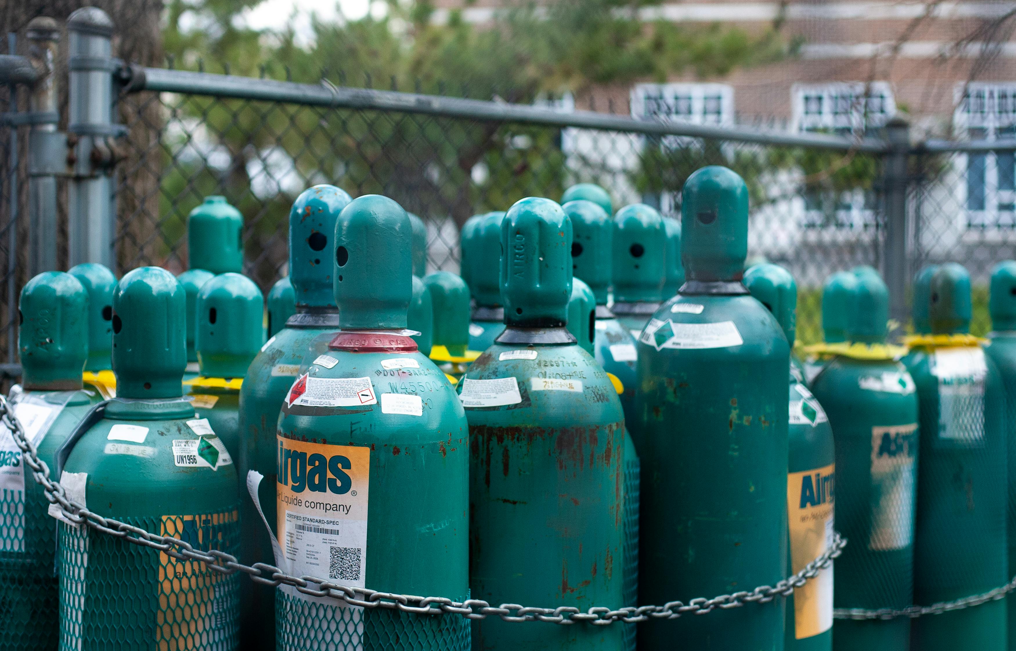 A group of green tanks
