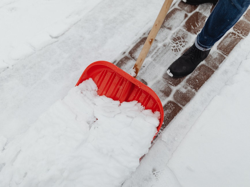 Shoveling out snow