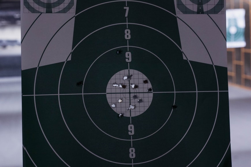 paper target with holes