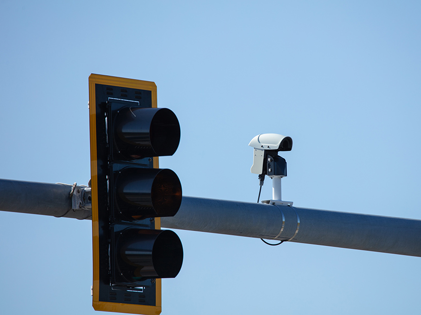 A traffic safety camera