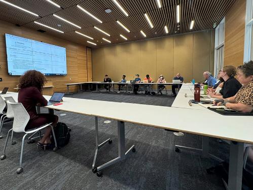 A meeting of the Minneapolis Civil Rights Commission