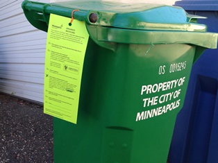 green tag on organics recycling cart green tag on organics recycling cart