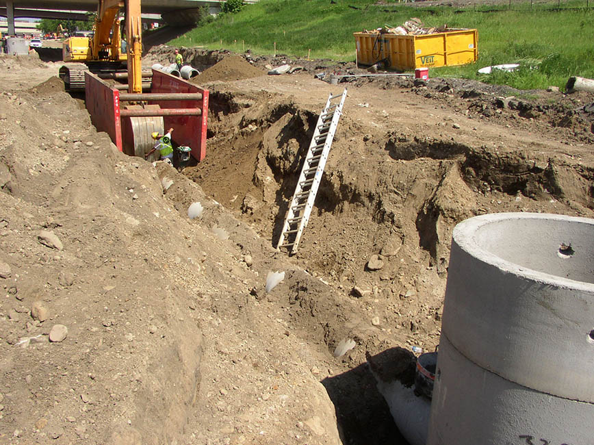 Lots of dirt in photo, underground utility installation Lots of dirt in photo, underground utility installation