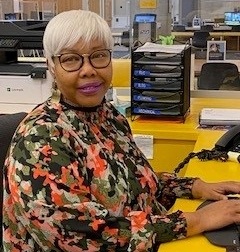 Person working at service desk