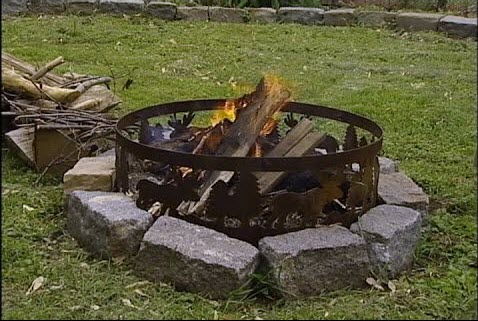 Fire in fire pit