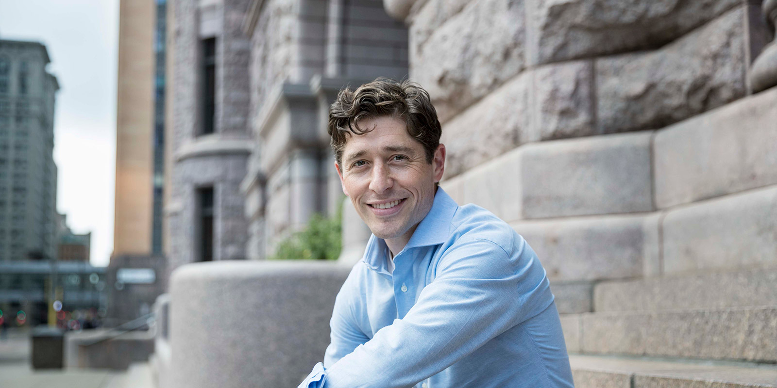 Mayor Jacob Frey outside of Minneapolis City Hall Mayor Jacob Frey outside of Minneapolis City Hall