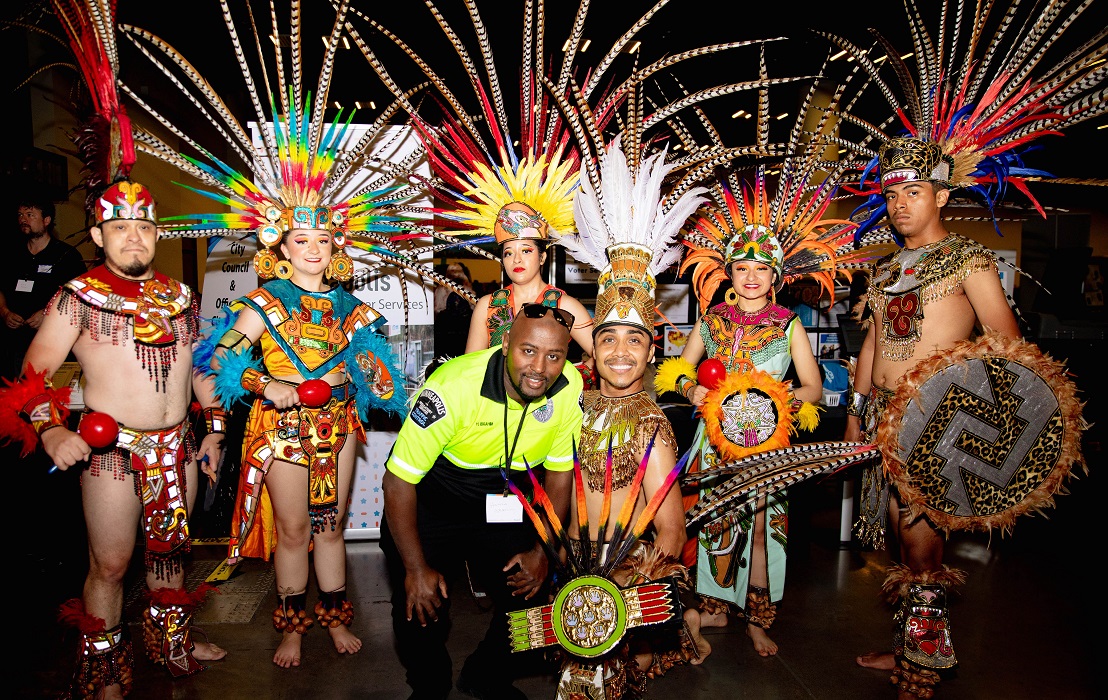 2023 Community Connections Conference Mexica dancers and Traffic Control staff 2023 Community Connections Conference Mexica dancers and Traffic Control staff