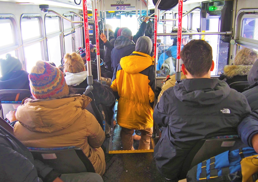 People inside bus metro transit mpls