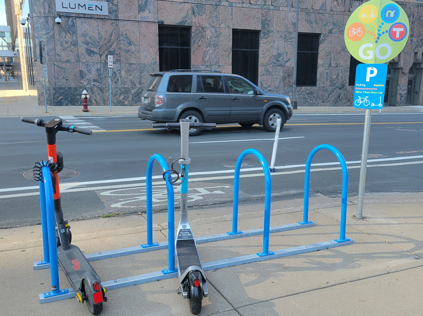Spin scooter at MPLS go station