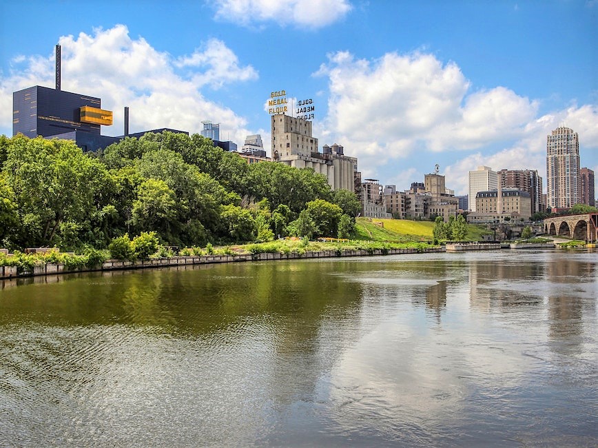 Mississippi river in summer