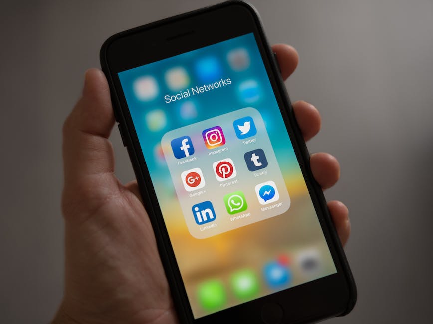 Social media apps on phone