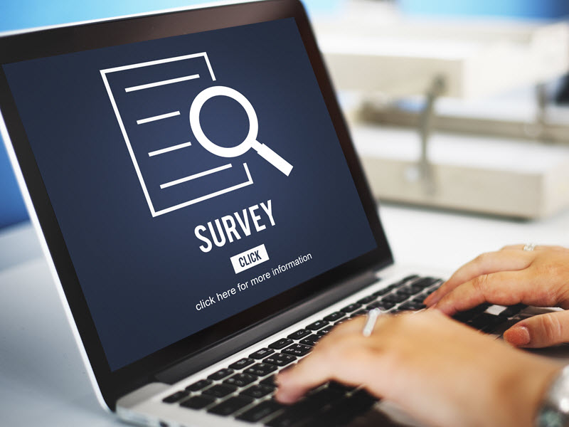 survey on laptop screen